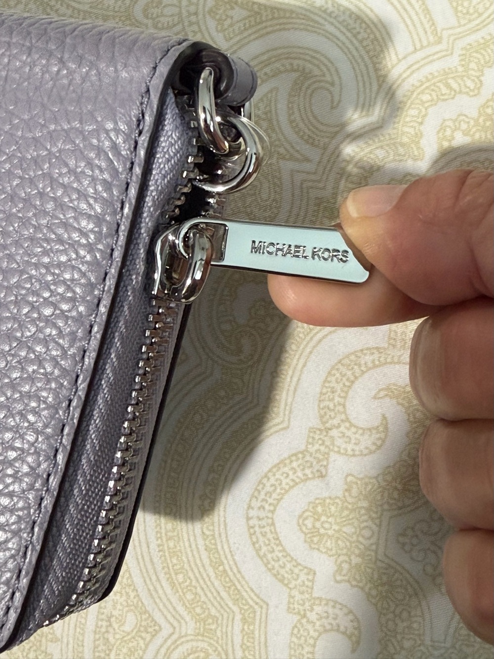 Michael Kors Large Pebbled Leather Continental Wallet in Lilac - Picture 4 of 6
